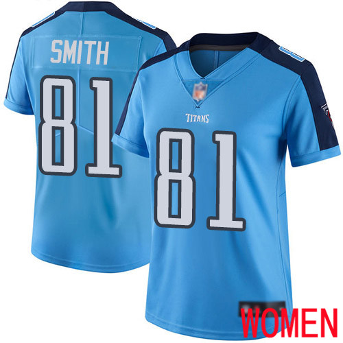 Tennessee Titans Limited Light Blue Women Jonnu Smith Jersey NFL Football 81 Rush Vapor Untouchable